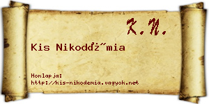 Kis Nikodémia névjegykártya
